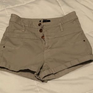 High-waisted shorts